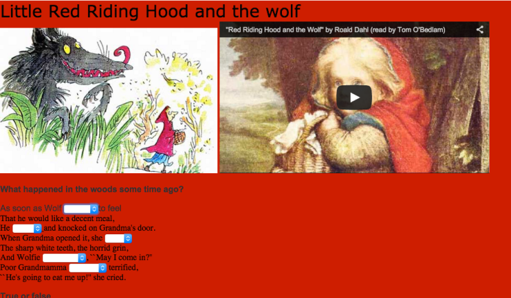 Redridinghoodclozeactivity